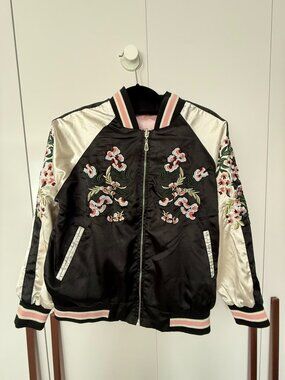 Embroidered bomber jacket